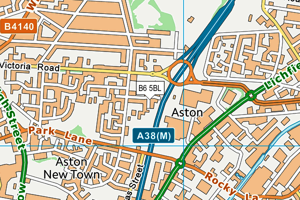 B6 5BL map - OS VectorMap District (Ordnance Survey) B6 5BL map - OS VectorMap District (Ordnance Survey)