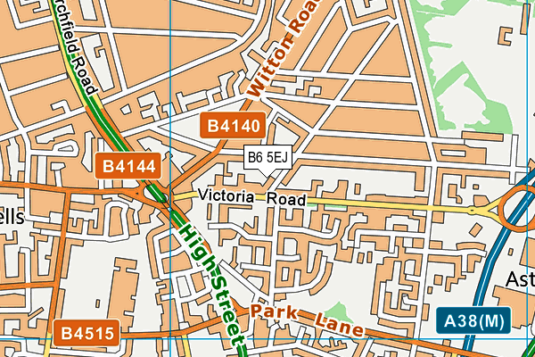 B6 5EJ map - OS VectorMap District (Ordnance Survey) B6 5EJ map - OS VectorMap District (Ordnance Survey)