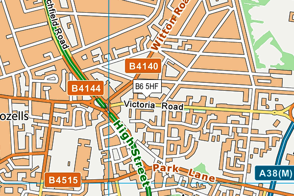 B6 5HF map - OS VectorMap District (Ordnance Survey) B6 5HF map - OS VectorMap District (Ordnance Survey)