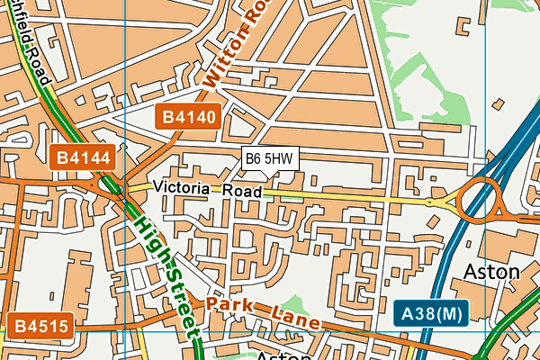 B6 5HW map - OS VectorMap District (Ordnance Survey) B6 5HW map - OS VectorMap District (Ordnance Survey)