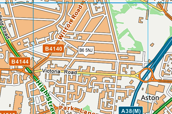 B6 5NJ map - OS VectorMap District (Ordnance Survey) B6 5NJ map - OS VectorMap District (Ordnance Survey)