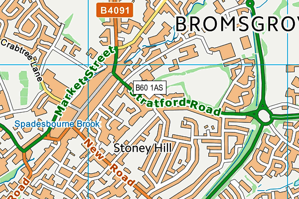 B60 1AS map - OS VectorMap District (Ordnance Survey) B60 1AS map - OS VectorMap District (Ordnance Survey)