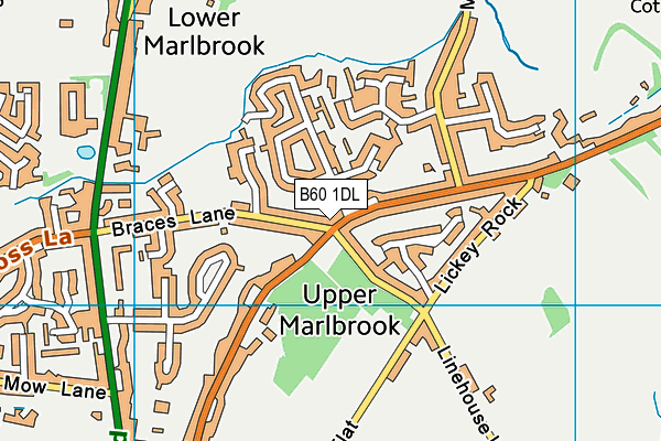 B60 1DL map - OS VectorMap District (Ordnance Survey) B60 1DL map - OS VectorMap District (Ordnance Survey)