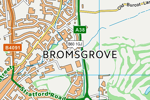 B60 1GJ map - OS VectorMap District (Ordnance Survey) B60 1GJ map - OS VectorMap District (Ordnance Survey)