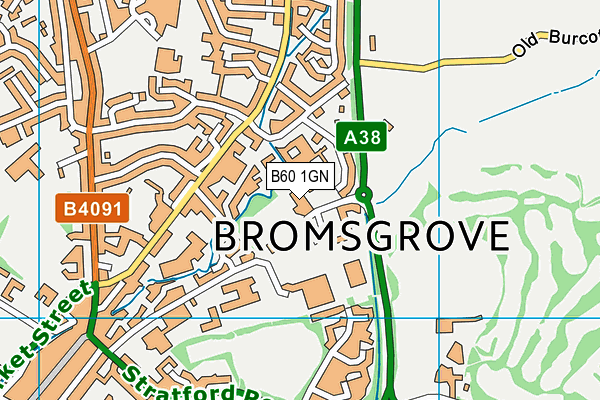 B60 1GN map - OS VectorMap District (Ordnance Survey) B60 1GN map - OS VectorMap District (Ordnance Survey)