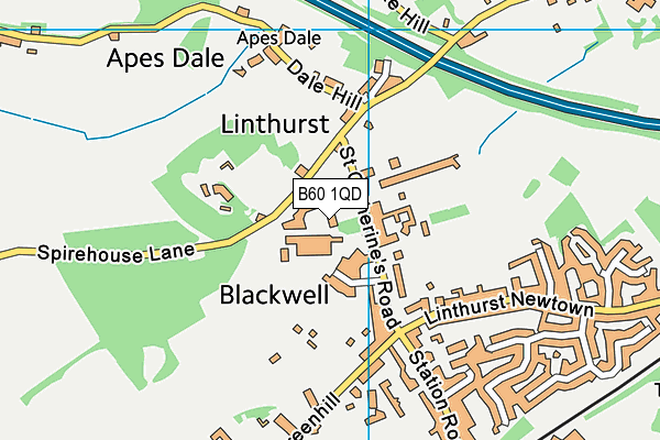 B60 1QD map - OS VectorMap District (Ordnance Survey) B60 1QD map - OS VectorMap District (Ordnance Survey)