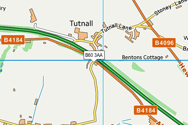 B60 3AA map - OS VectorMap District (Ordnance Survey) B60 3AA map - OS VectorMap District (Ordnance Survey)