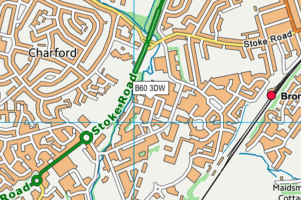B60 3DW map - OS VectorMap District (Ordnance Survey) B60 3DW map - OS VectorMap District (Ordnance Survey)