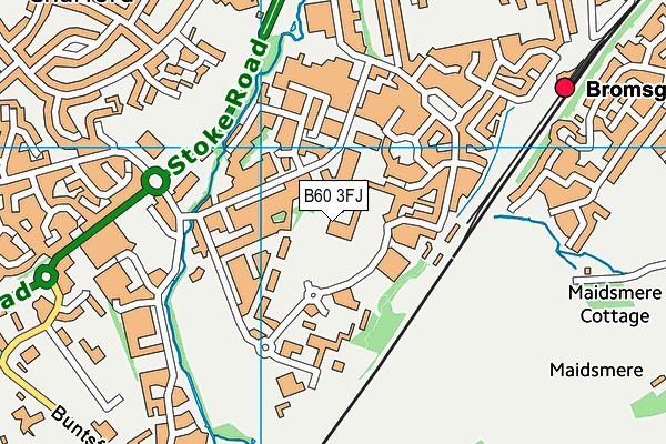 B60 3FJ map - OS VectorMap District (Ordnance Survey) B60 3FJ map - OS VectorMap District (Ordnance Survey)