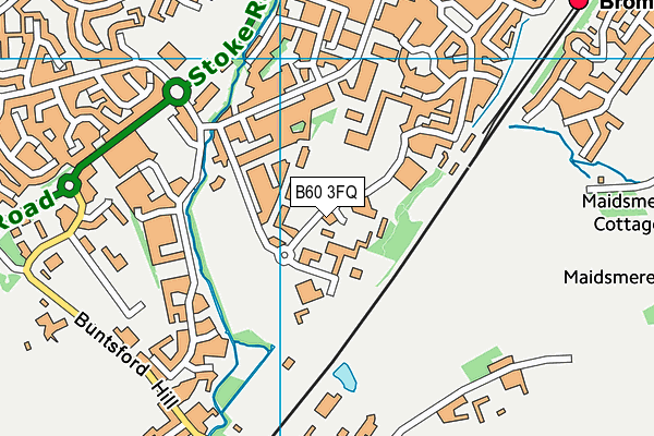 B60 3FQ map - OS VectorMap District (Ordnance Survey) B60 3FQ map - OS VectorMap District (Ordnance Survey)