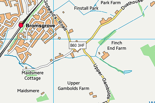 B60 3HF map - OS VectorMap District (Ordnance Survey) B60 3HF map - OS VectorMap District (Ordnance Survey)