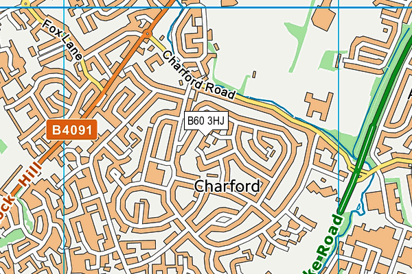 B60 3HJ map - OS VectorMap District (Ordnance Survey) B60 3HJ map - OS VectorMap District (Ordnance Survey)