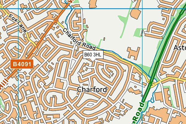 B60 3HL map - OS VectorMap District (Ordnance Survey) B60 3HL map - OS VectorMap District (Ordnance Survey)