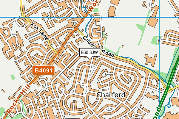 B60 3JW map - OS VectorMap District (Ordnance Survey) B60 3JW map - OS VectorMap District (Ordnance Survey)