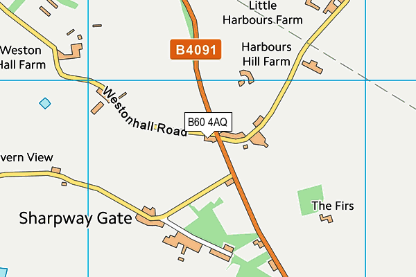 B60 4AQ map - OS VectorMap District (Ordnance Survey) B60 4AQ map - OS VectorMap District (Ordnance Survey)
