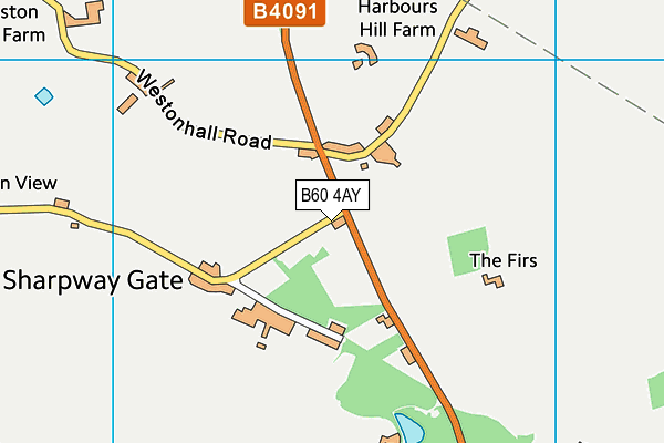 B60 4AY map - OS VectorMap District (Ordnance Survey) B60 4AY map - OS VectorMap District (Ordnance Survey)