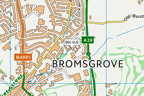 B60 9UE map - OS VectorMap District (Ordnance Survey) B60 9UE map - OS VectorMap District (Ordnance Survey)