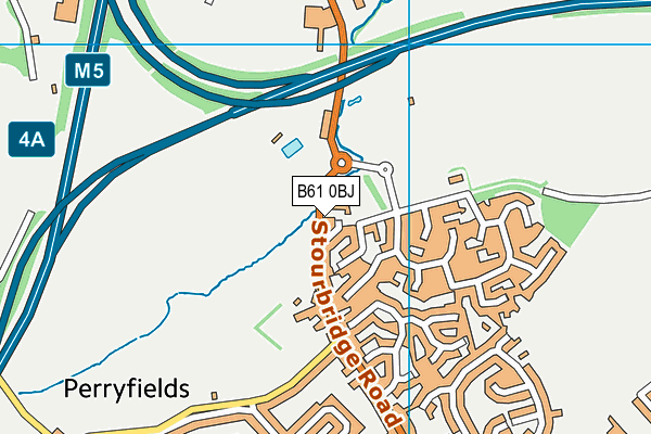 B61 0BJ map - OS VectorMap District (Ordnance Survey) B61 0BJ map - OS VectorMap District (Ordnance Survey)