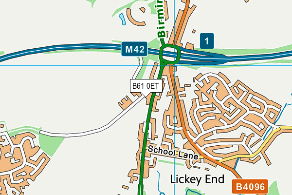 B61 0ET map - OS VectorMap District (Ordnance Survey) B61 0ET map - OS VectorMap District (Ordnance Survey)