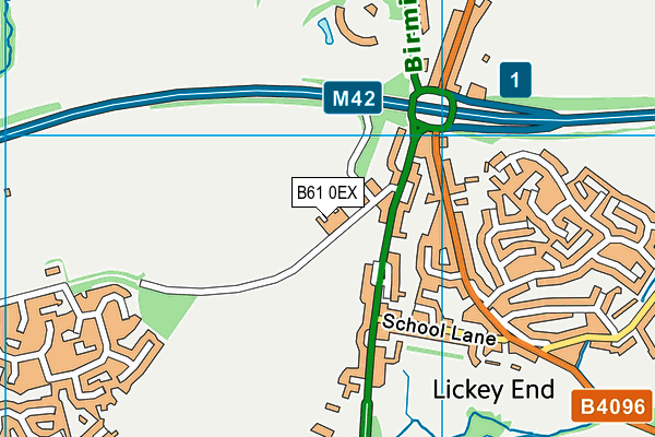 B61 0EX map - OS VectorMap District (Ordnance Survey) B61 0EX map - OS VectorMap District (Ordnance Survey)