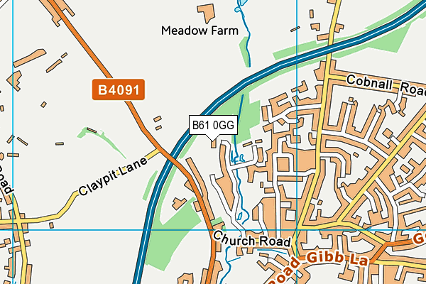 B61 0GG map - OS VectorMap District (Ordnance Survey) B61 0GG map - OS VectorMap District (Ordnance Survey)