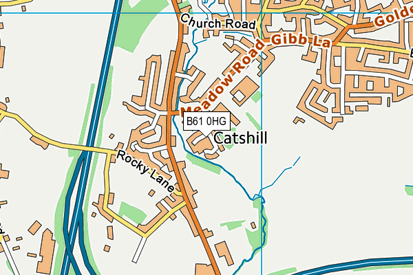 B61 0HG map - OS VectorMap District (Ordnance Survey) B61 0HG map - OS VectorMap District (Ordnance Survey)