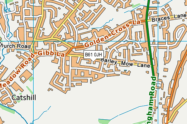 B61 0JH map - OS VectorMap District (Ordnance Survey) B61 0JH map - OS VectorMap District (Ordnance Survey)