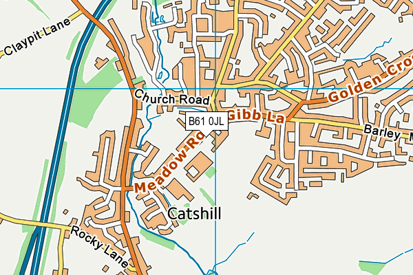 B61 0JL map - OS VectorMap District (Ordnance Survey) B61 0JL map - OS VectorMap District (Ordnance Survey)