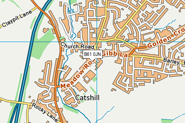 B61 0JN map - OS VectorMap District (Ordnance Survey) B61 0JN map - OS VectorMap District (Ordnance Survey)