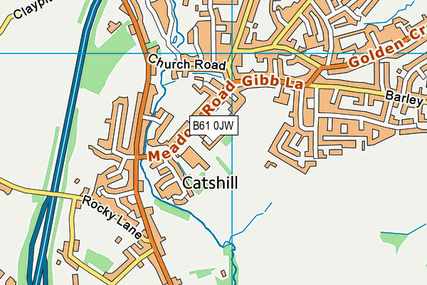 B61 0JW map - OS VectorMap District (Ordnance Survey) B61 0JW map - OS VectorMap District (Ordnance Survey)