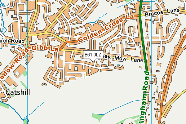 B61 0LZ map - OS VectorMap District (Ordnance Survey) B61 0LZ map - OS VectorMap District (Ordnance Survey)