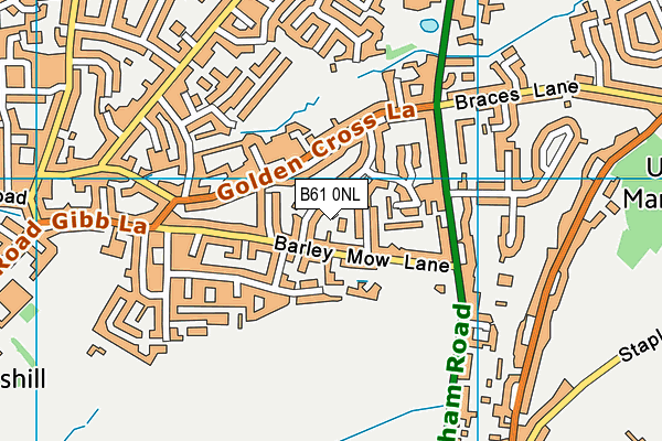 B61 0NL map - OS VectorMap District (Ordnance Survey) B61 0NL map - OS VectorMap District (Ordnance Survey)