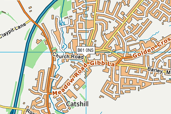 B61 0NS map - OS VectorMap District (Ordnance Survey) B61 0NS map - OS VectorMap District (Ordnance Survey)