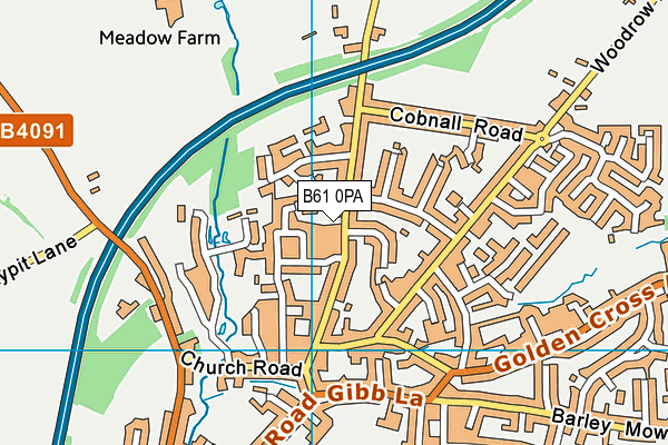 B61 0PA map - OS VectorMap District (Ordnance Survey) B61 0PA map - OS VectorMap District (Ordnance Survey)