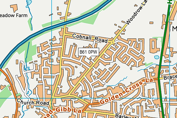 B61 0PW map - OS VectorMap District (Ordnance Survey) B61 0PW map - OS VectorMap District (Ordnance Survey)