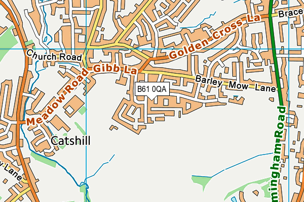 B61 0QA map - OS VectorMap District (Ordnance Survey) B61 0QA map - OS VectorMap District (Ordnance Survey)