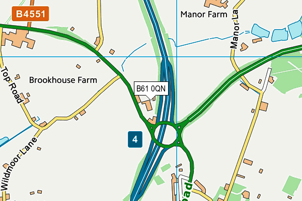 B61 0QN map - OS VectorMap District (Ordnance Survey) B61 0QN map - OS VectorMap District (Ordnance Survey)