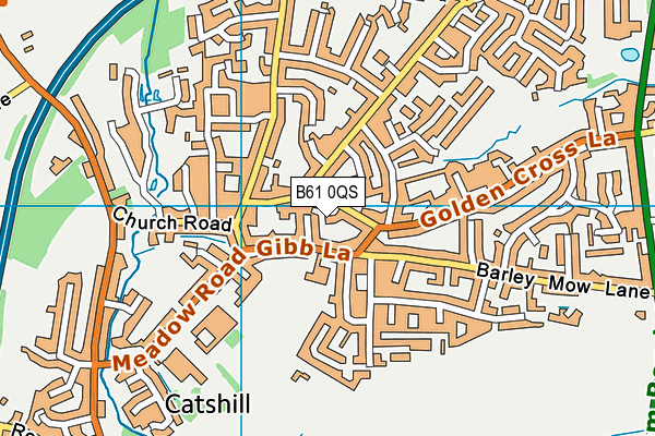 B61 0QS map - OS VectorMap District (Ordnance Survey) B61 0QS map - OS VectorMap District (Ordnance Survey)