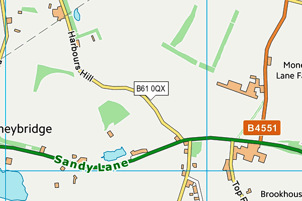 B61 0QX map - OS VectorMap District (Ordnance Survey) B61 0QX map - OS VectorMap District (Ordnance Survey)