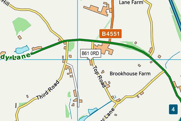 B61 0RD map - OS VectorMap District (Ordnance Survey) B61 0RD map - OS VectorMap District (Ordnance Survey)