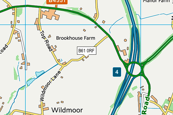 B61 0RF map - OS VectorMap District (Ordnance Survey) B61 0RF map - OS VectorMap District (Ordnance Survey)