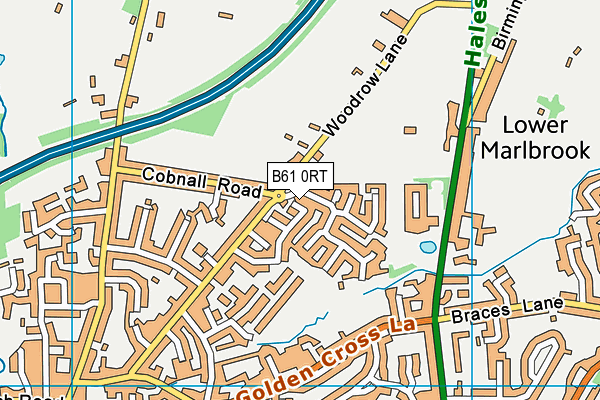 B61 0RT map - OS VectorMap District (Ordnance Survey) B61 0RT map - OS VectorMap District (Ordnance Survey)