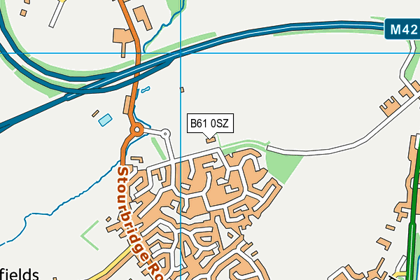 B61 0SZ map - OS VectorMap District (Ordnance Survey) B61 0SZ map - OS VectorMap District (Ordnance Survey)