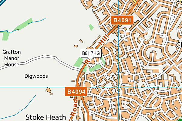 B61 7HG map - OS VectorMap District (Ordnance Survey) B61 7HG map - OS VectorMap District (Ordnance Survey)