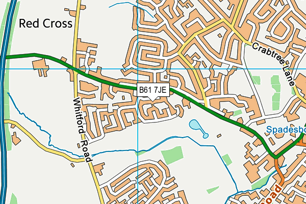 B61 7JE map - OS VectorMap District (Ordnance Survey) B61 7JE map - OS VectorMap District (Ordnance Survey)