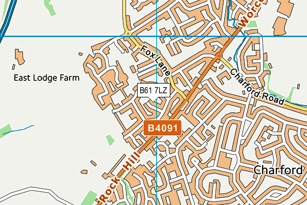 B61 7LZ map - OS VectorMap District (Ordnance Survey) B61 7LZ map - OS VectorMap District (Ordnance Survey)