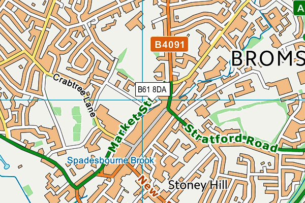 B61 8DA map - OS VectorMap District (Ordnance Survey) B61 8DA map - OS VectorMap District (Ordnance Survey)