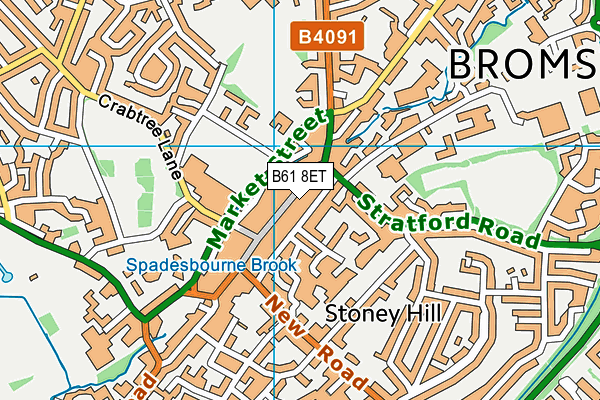 B61 8ET map - OS VectorMap District (Ordnance Survey) B61 8ET map - OS VectorMap District (Ordnance Survey)