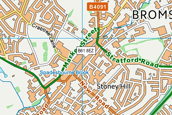 B61 8EZ map - OS VectorMap District (Ordnance Survey) B61 8EZ map - OS VectorMap District (Ordnance Survey)