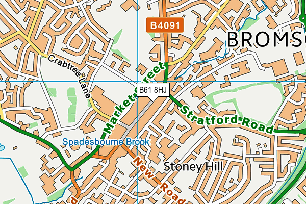 B61 8HJ map - OS VectorMap District (Ordnance Survey) B61 8HJ map - OS VectorMap District (Ordnance Survey)